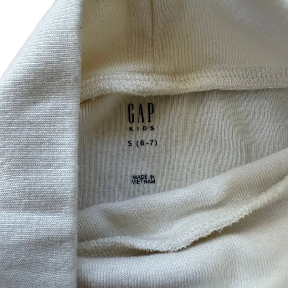 GAP Long Sleeve High Neck TShirt Ivory Small
